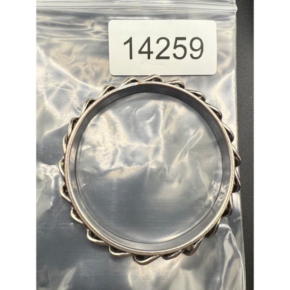 Chain Link Bracelet Grunge Steampunk Silver Tone Bangle 8.5" - Picture 5 of 5